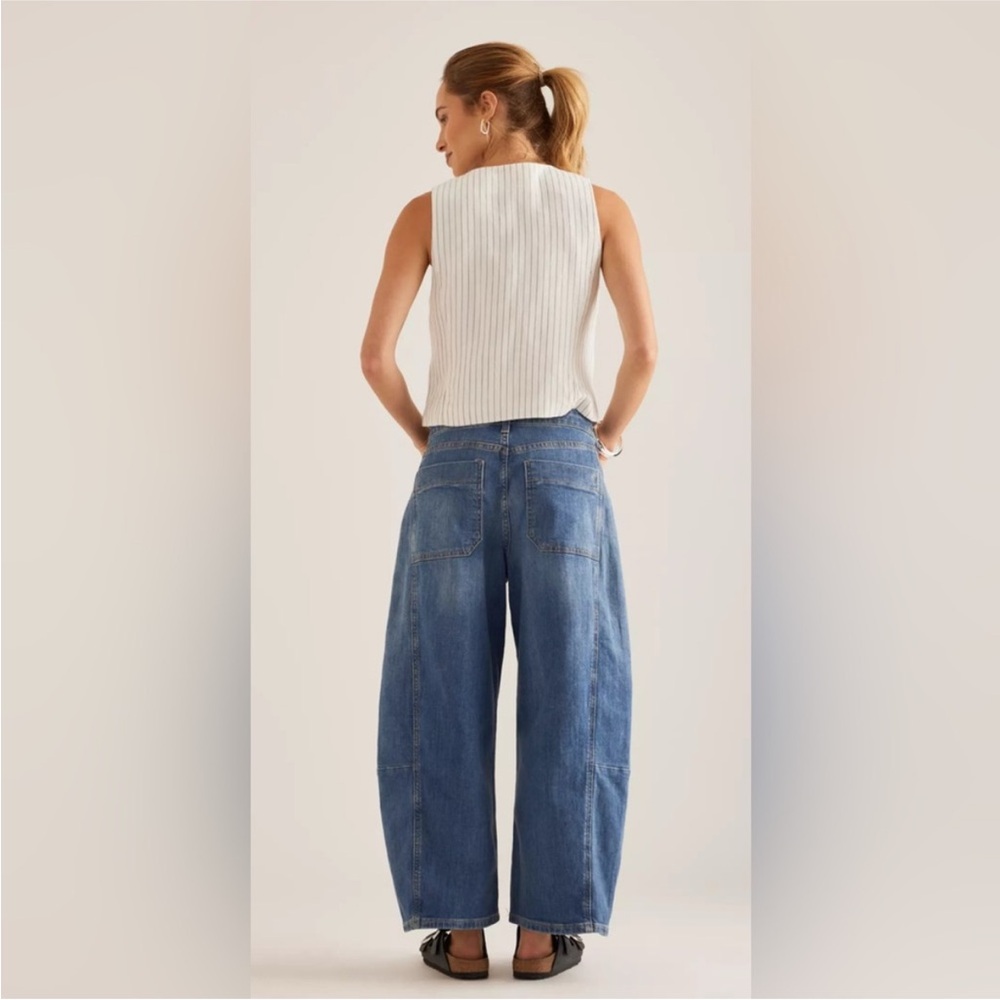 PILCRO by Anthropologie The Kenna Heritage Barrel Jeans Size 25 - Picture 3 of 11